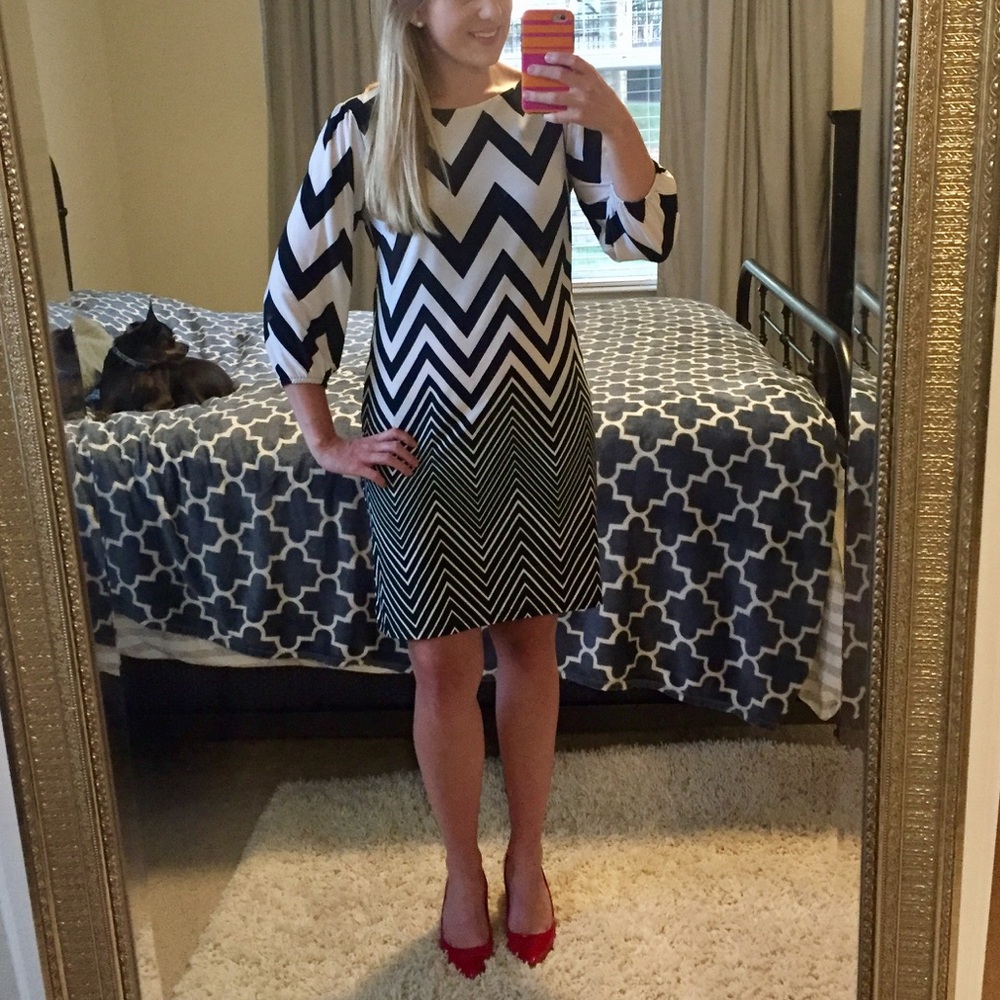 Black & White Chevron Dress